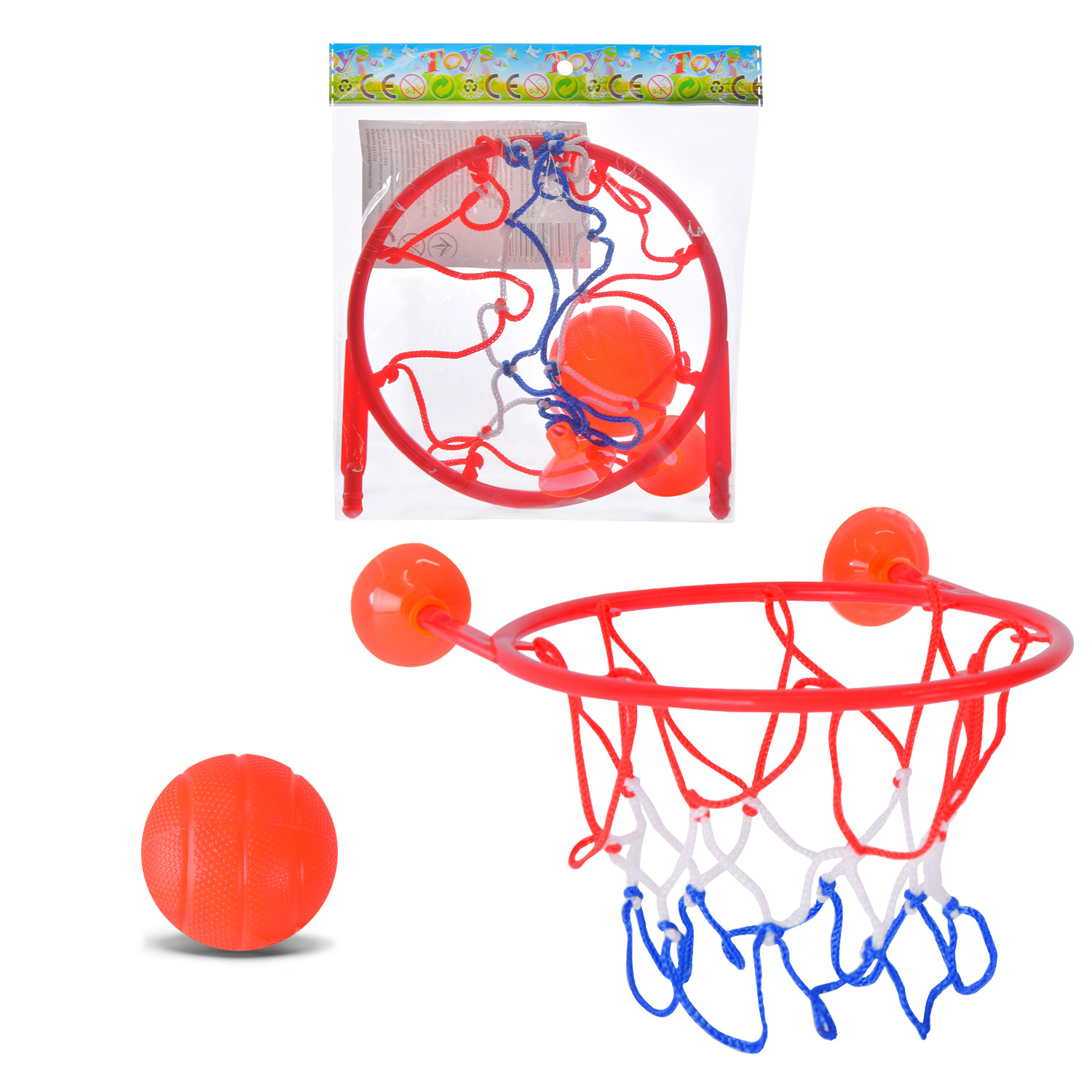 Баскетбольний набір арт. YX1120 (600шт/4) кільце, м'ячик пакет.15*15*5 см