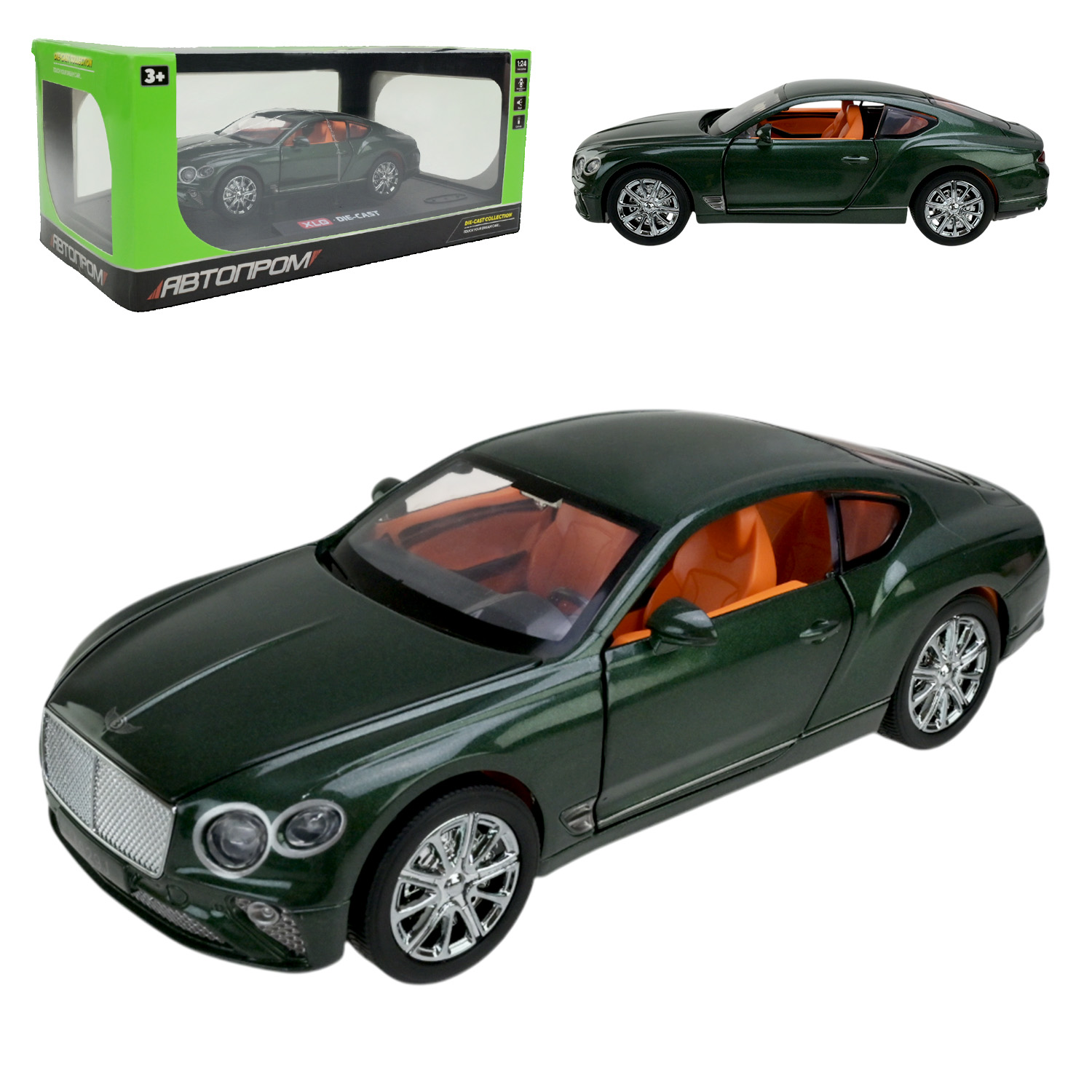 Машина металл AP7715 (12шт) "АВТОПРОМ"1:24,3 цвета,батар,свет,звук,двери откр.,в кор.29*16*12,6см