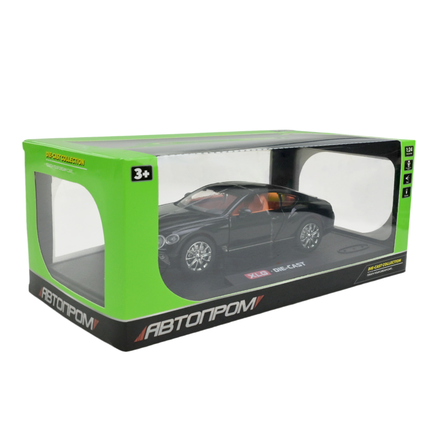 Машина металл AP7715 (12шт) "АВТОПРОМ"1:24,3 цвета,батар,свет,звук,двери откр.,в кор.29*16*12,6см