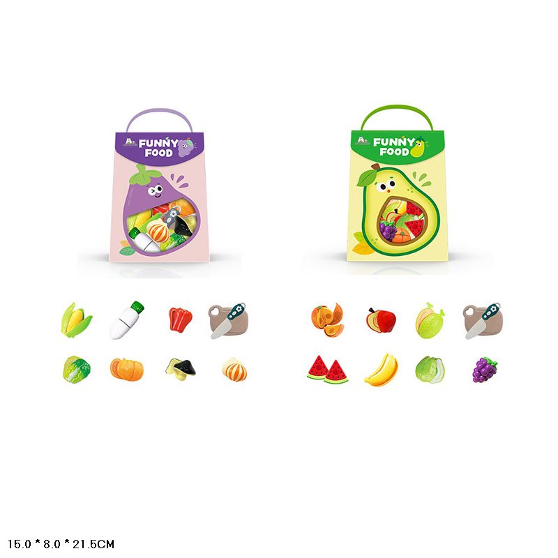 Продукти набір арт. 228R18 (36шт/3)   мікс 2 види, на липучці, дошка, ніж короб. 15*8*21