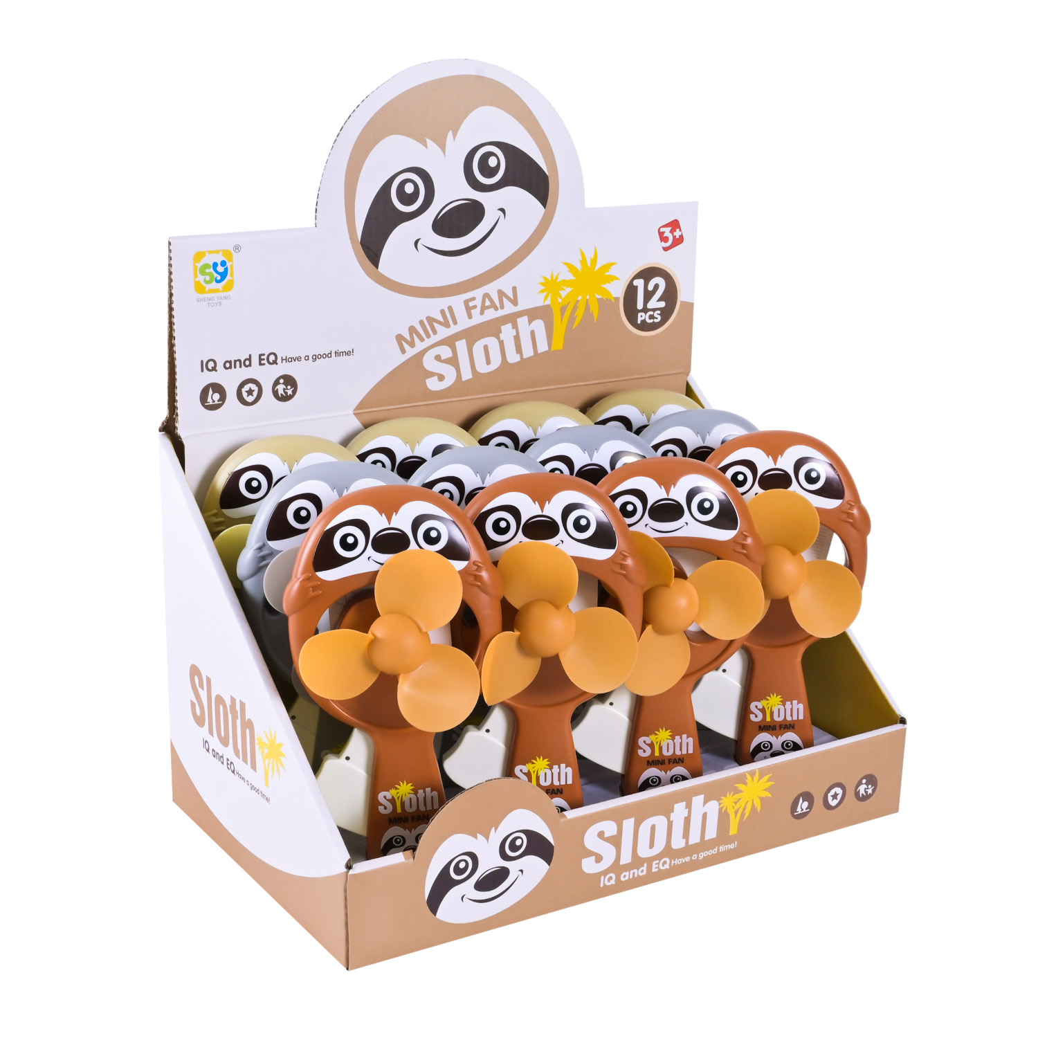 Вентилятор ручний арт. 8706A (432шт/2) 3 кольори мікс, 36 боксів по 12шт, бокс 29,5*18,3*18,5см р-р 8,5*17 см