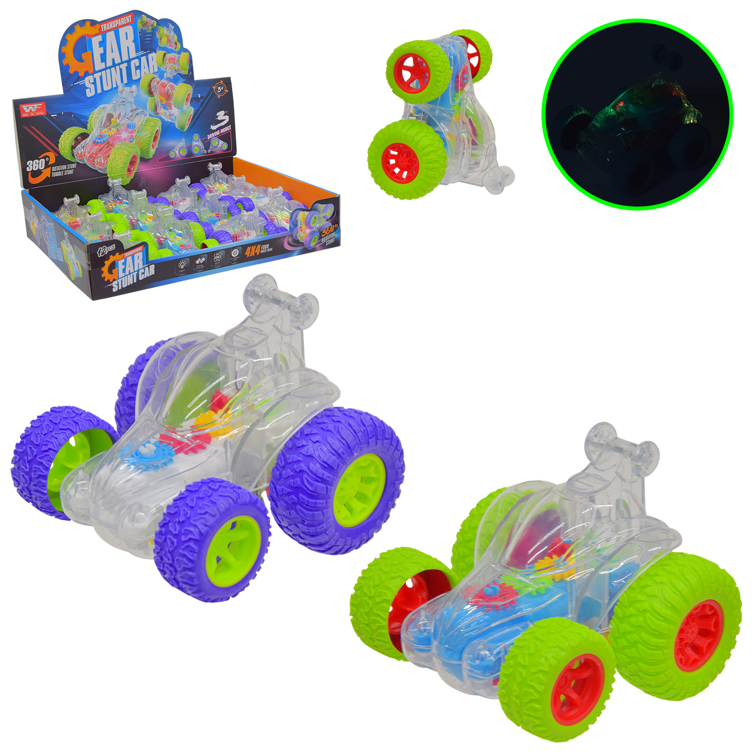 Перевертиш арт. 36789J (20шт/2)батар., 8видів, світло, 12шт/диспл. боксі, дисп.бокс 341*30,5*8,5см,цiна за бокс