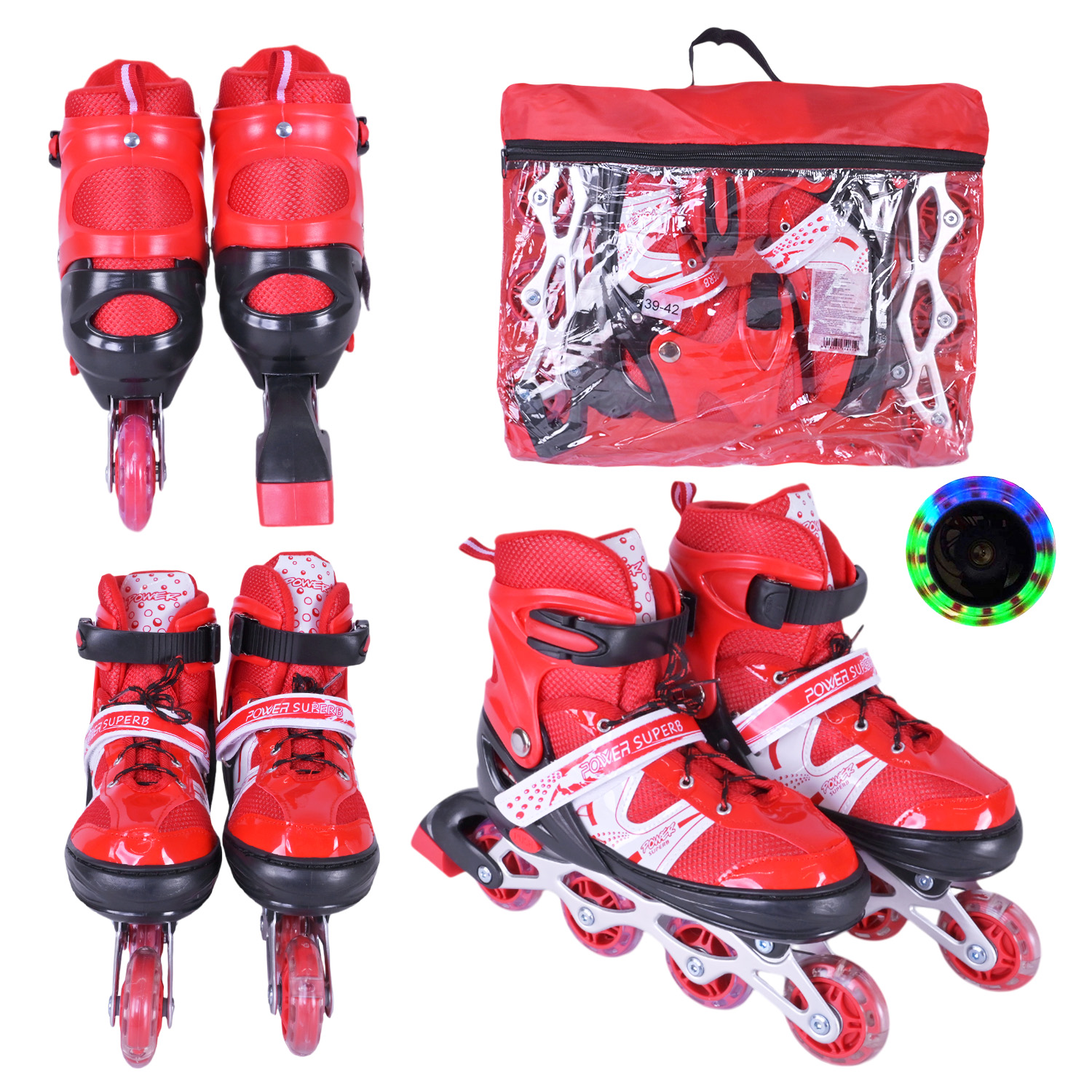 Роликові ковзани арт. RL25503 (6шт) розмір L (38-41) колеса PVC