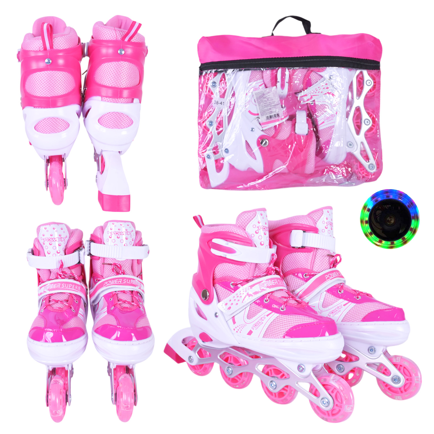 Роликові ковзани арт. RL25503 (6шт) розмір L (38-41) колеса PVC