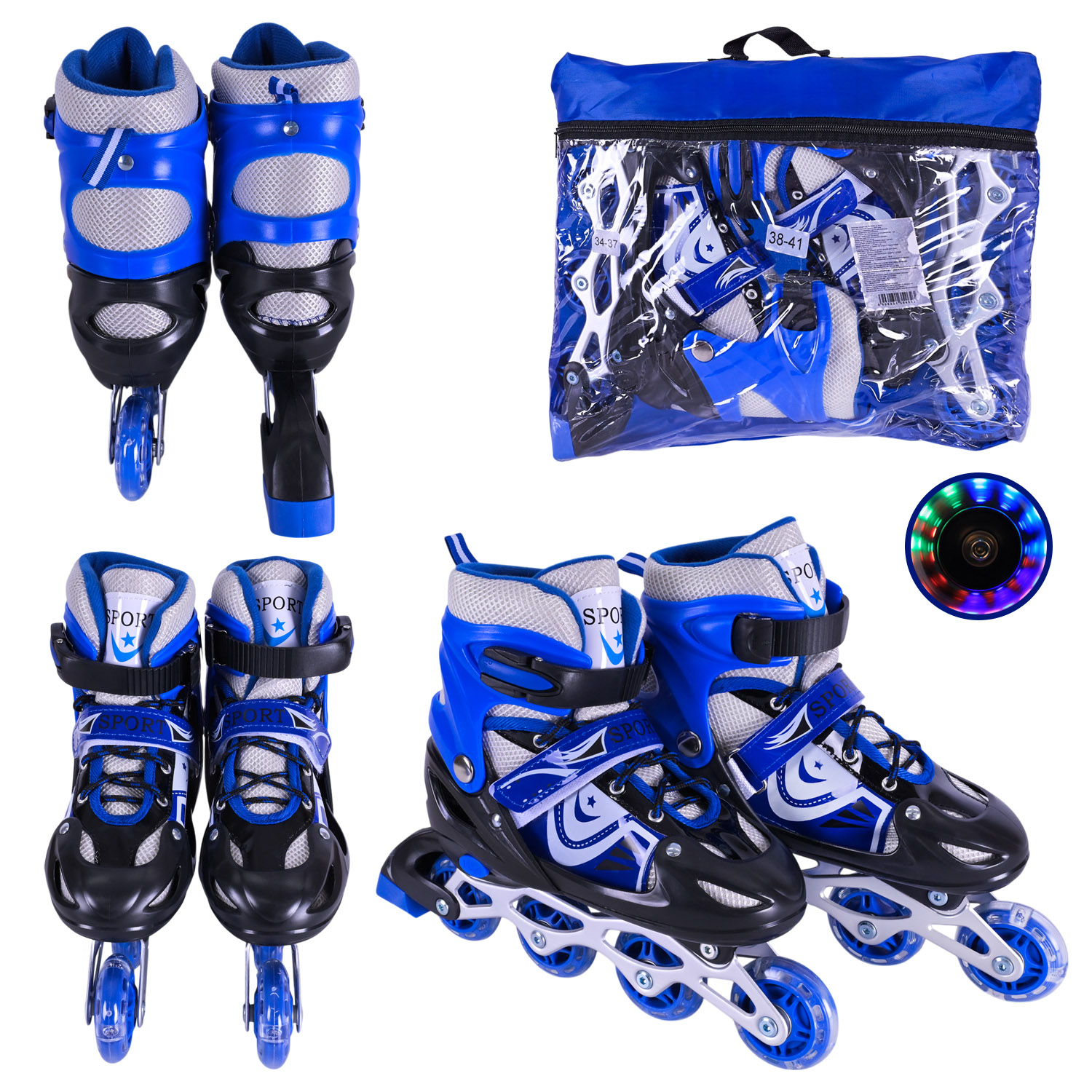 Роликові ковзани арт. RL25506 (6шт) розмір L (38-41) колеса PVC