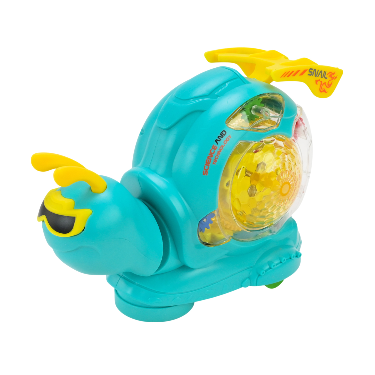 Равлик муз. арт. M08-B (72шт) світ, звук, рух, у короб.18*13*9см