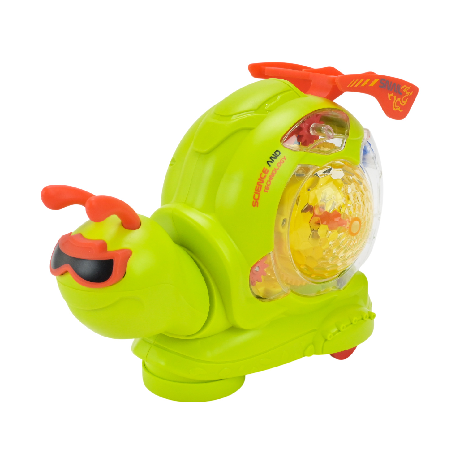 Равлик муз. арт. M08-B (72шт) світ, звук, рух, у короб.18*13*9см