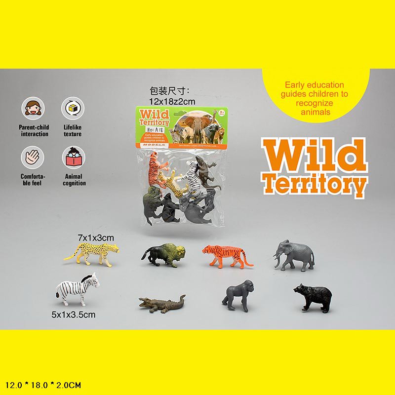 Тварини арт. A18 (432шт/2) дикі, р-р 6*1*3см, у пакеті 12*18*2 см.