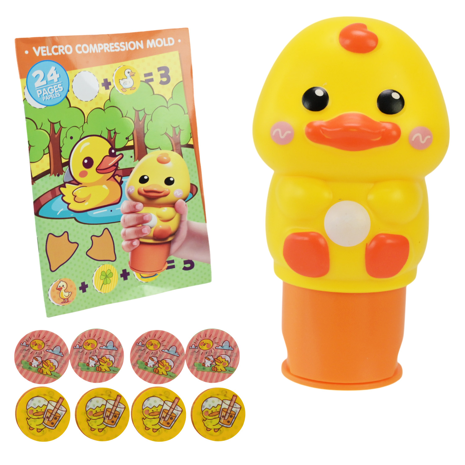 Штамп з наклейками арт. ME-181 (72шт/2) 4 види, короб. 28*5,5*25 см