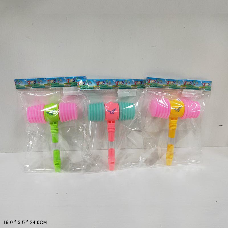 Молоточек арт.7510 (576шт/2) пискавка,3 кольори мікс, 22 см,пакет 24*18*3,5 см