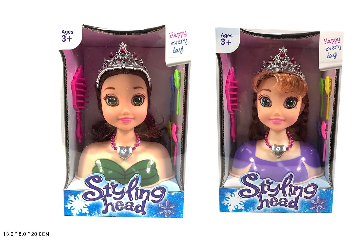 Голова для зачсок арт. B369-25/B369-29 (144шт/2)   мікс видів, аксес короб. см