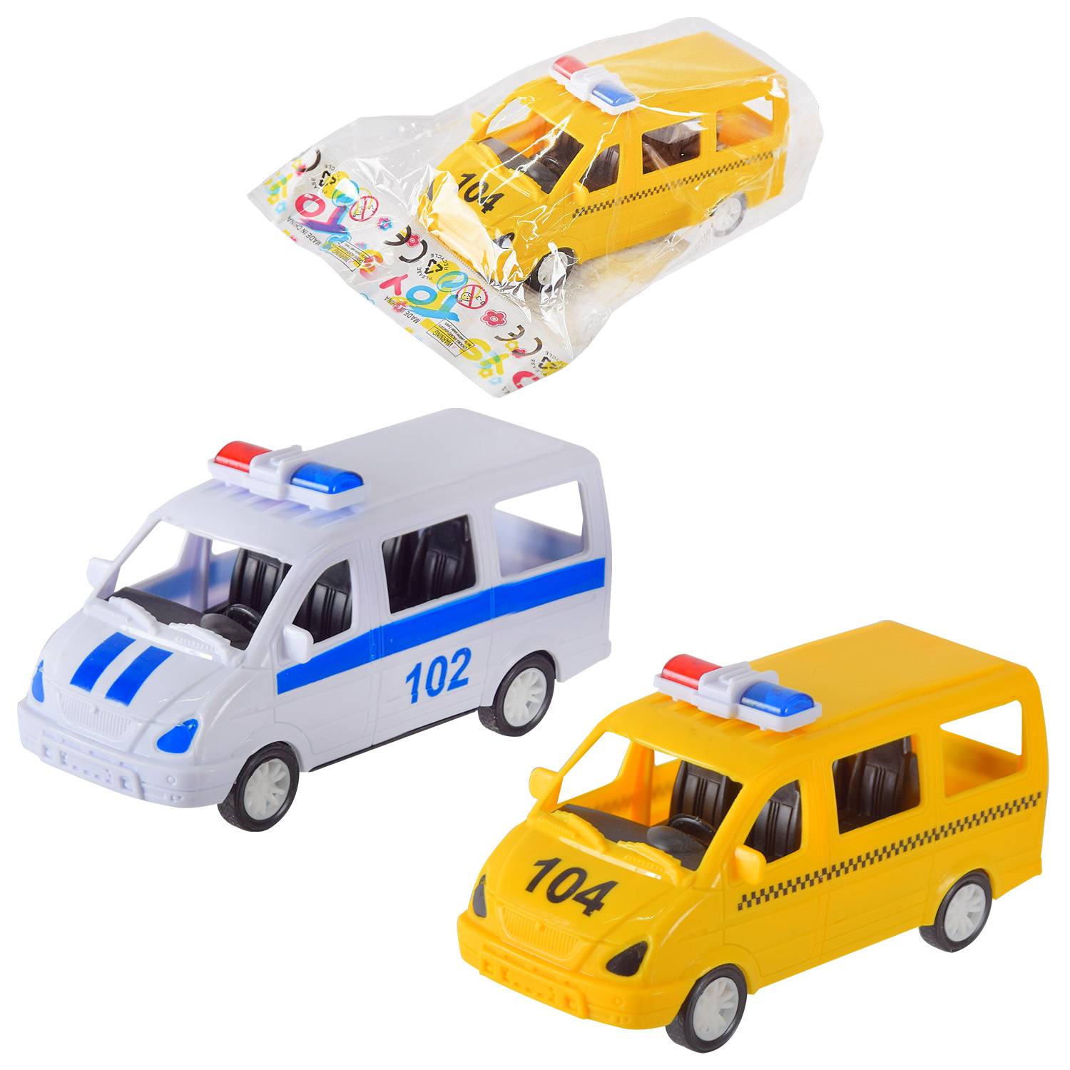 Машина інерц. арт. J0088 (288шт/2) 3 види, пакет.  13*5см