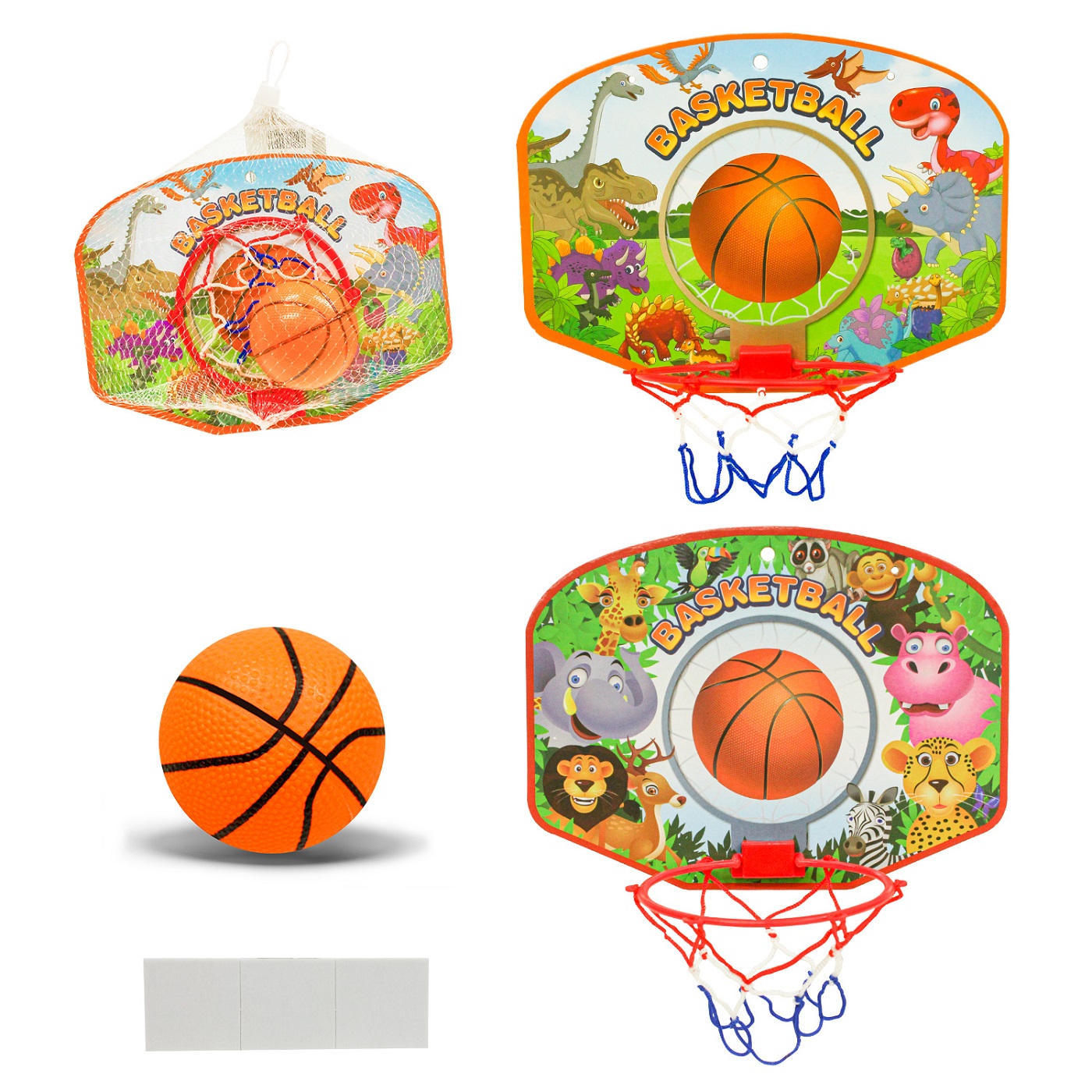 Баскетбольний набір арт. LT365-3 (192шт/2) з м'ячиком,2 види сітці 28*21 см