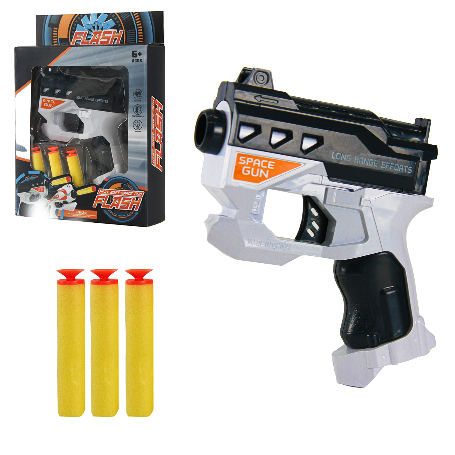 Бластер арт. 826-43 (120шт/2) 3поролон. знаряди, планшет. 17*5*23, 5см