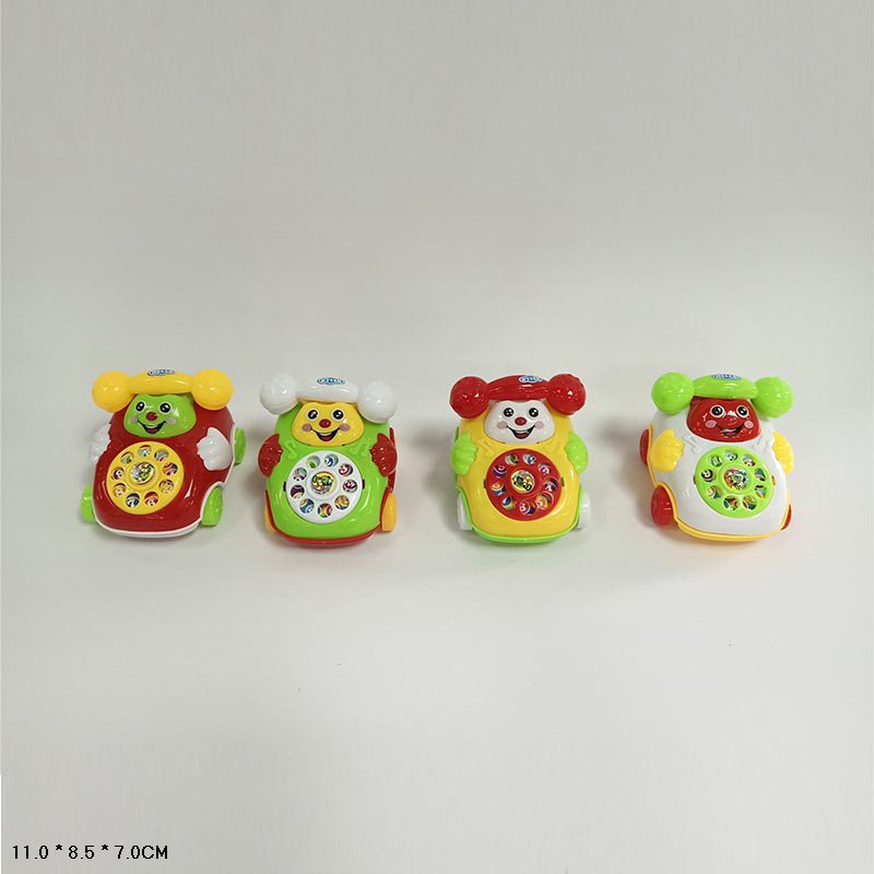 Заводний телефончик арт. 28018 (420шт/2) 4 кольори мікс, пакет 11*8,5*7 см