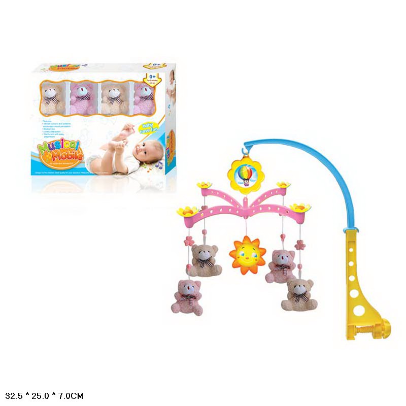 Мобіль механ. арт. XQT712 (36шт) мягкі іграшки,короб. 32,5*25*7см