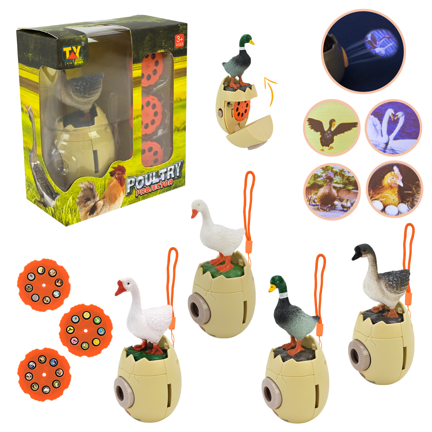 Проектор арт. 2200-24B (180шт/2) 4 види мікс,р-р 5*5*9см, у короб. 4,5*4*11 см