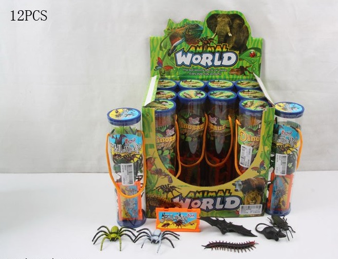 Тварини арт. 866-E7 (866-E7-KI)  (144шт/2) 12уп по 12шт 12 видів,  колба 20*5см/ціна за шт/