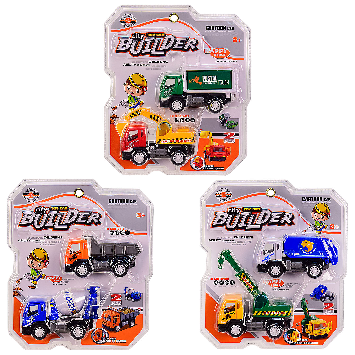 Машина інерц. арт. 2956C (72шт/2) 3 види, планшет. 12*6*7см