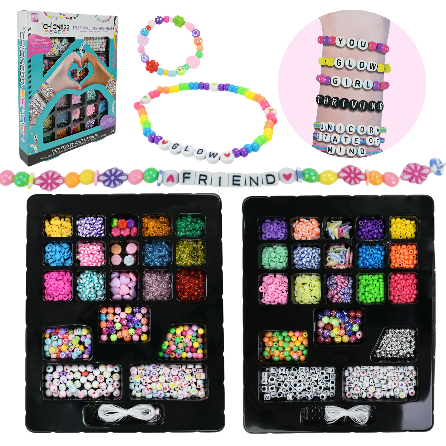 Бісер арт. 338-1121/338-1122 (144шт/2) бісер,  намистини,короб. 20*3*24см