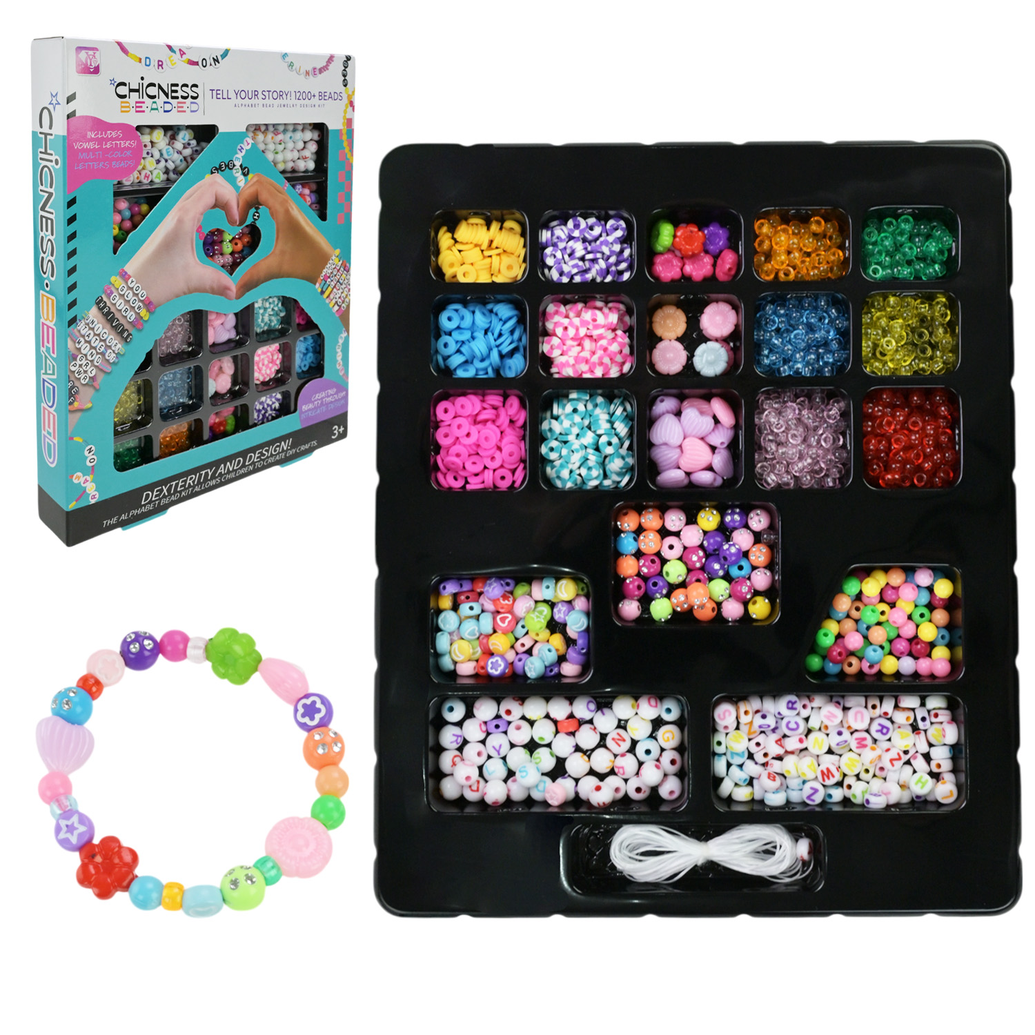 Бісер арт. 338-1121/338-1122 (144шт/2) бісер, намистини,короб. 20*3*24см