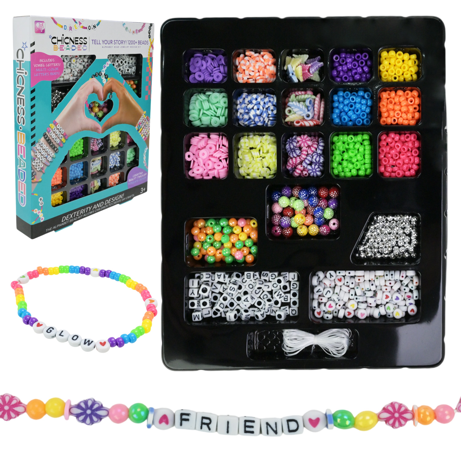 Бісер арт. 338-1121/338-1122 (144шт/2) бісер, намистини,короб. 20*3*24см