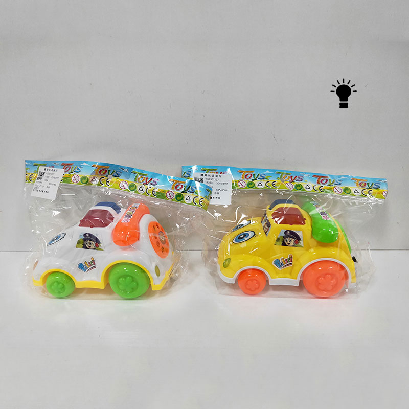 Заводна машинка арт. 102 (180шт/2) 2 кольори мікс, світло, пакет. 24*5*5см