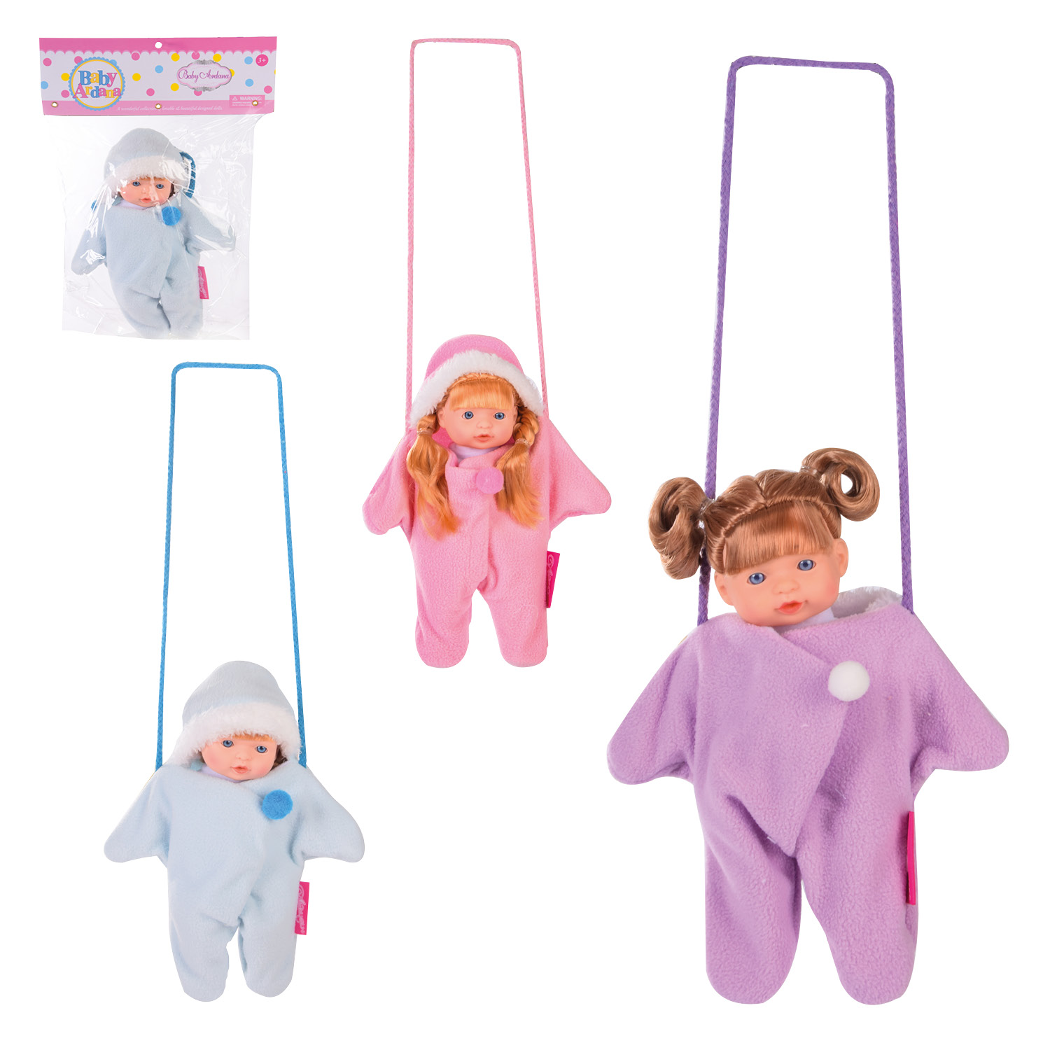 Лялька муз. арт. A736D (36шт) 3 види, пакет 23*7*33 см, р-р іграшки - 22 см