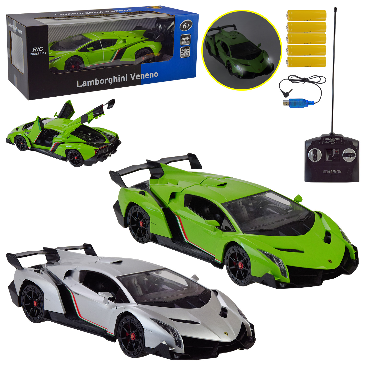 Машина акум. р/к MZ арт. CL1404 (12шт) Lamborghini Veneno 1:14, 2 кольор., короб.34*15*8см