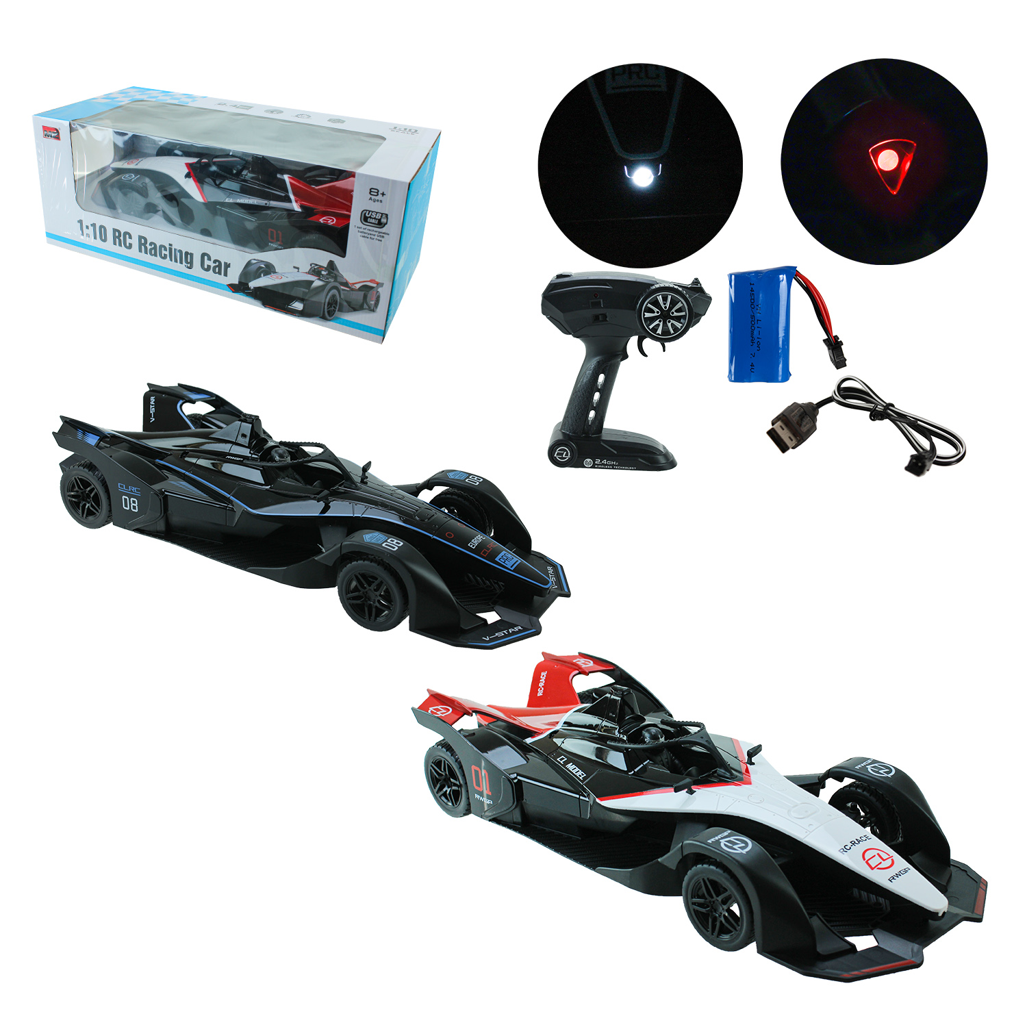 Машина акум. р/к MZ арт. YY2043 (6шт) Гоночна,1:10, короб.56,3*25,7*22см