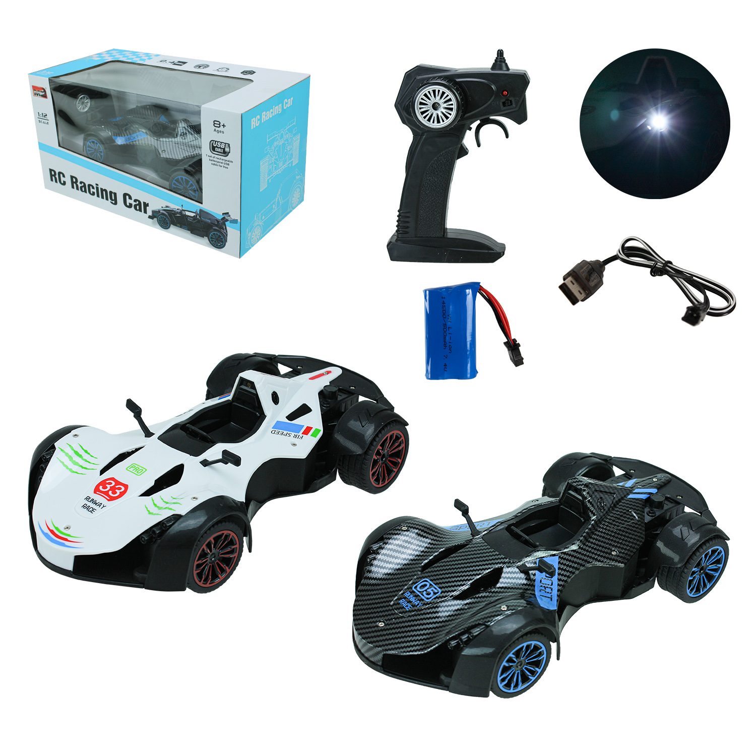 Машина акум. р/к MZарт. YY2041 (12шт) Гоночна,2 кольори, акум., світло, короб. 41*21,5*21,5 см