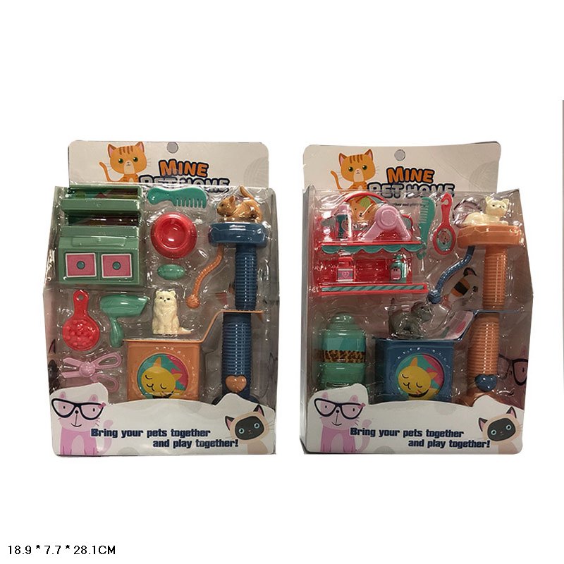 Забота про тварин арт. 832-83 (96шт/2) мікс 2 види, тваринки, аксес короб. 19*7,7*28,1 см