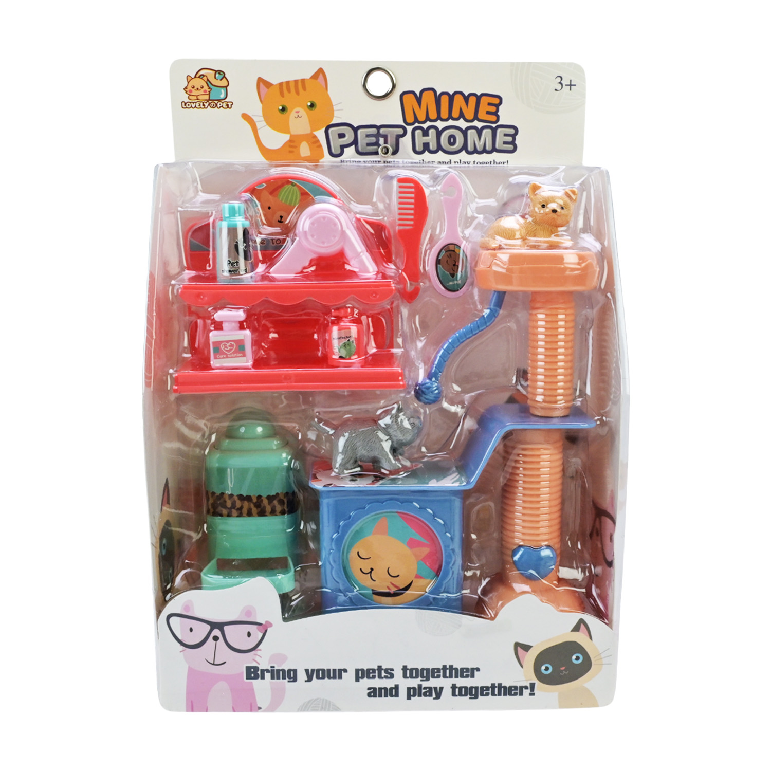 Забота про тварин арт. 832-83 (96шт/2) мікс 2 види, тваринки, аксес короб. 19*7,7*28,1 см