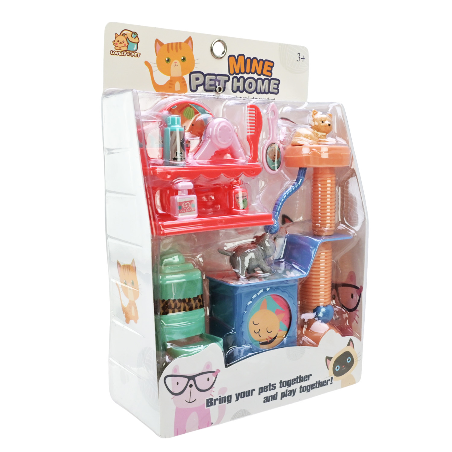 Забота про тварин арт. 832-83 (96шт/2) мікс 2 види, тваринки, аксес короб. 19*7,7*28,1 см