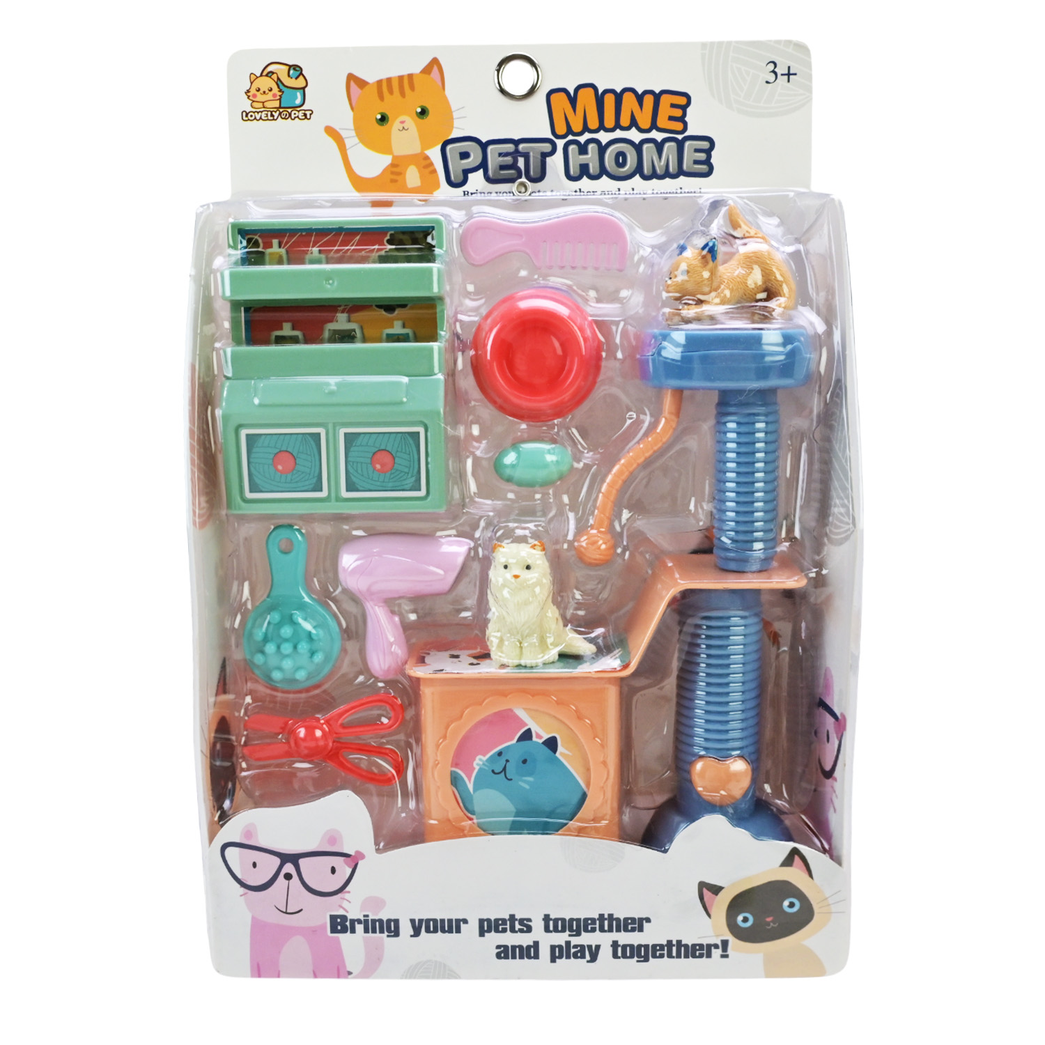 Забота про тварин арт. 832-83 (96шт/2) мікс 2 види, тваринки, аксес короб. 19*7,7*28,1 см