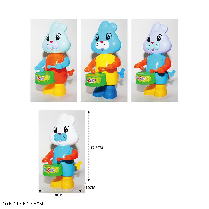 Заводний зайчик арт.333-3 (360шт/2) 4 кольори мікс, пакет 10,5*17,5*7,5см