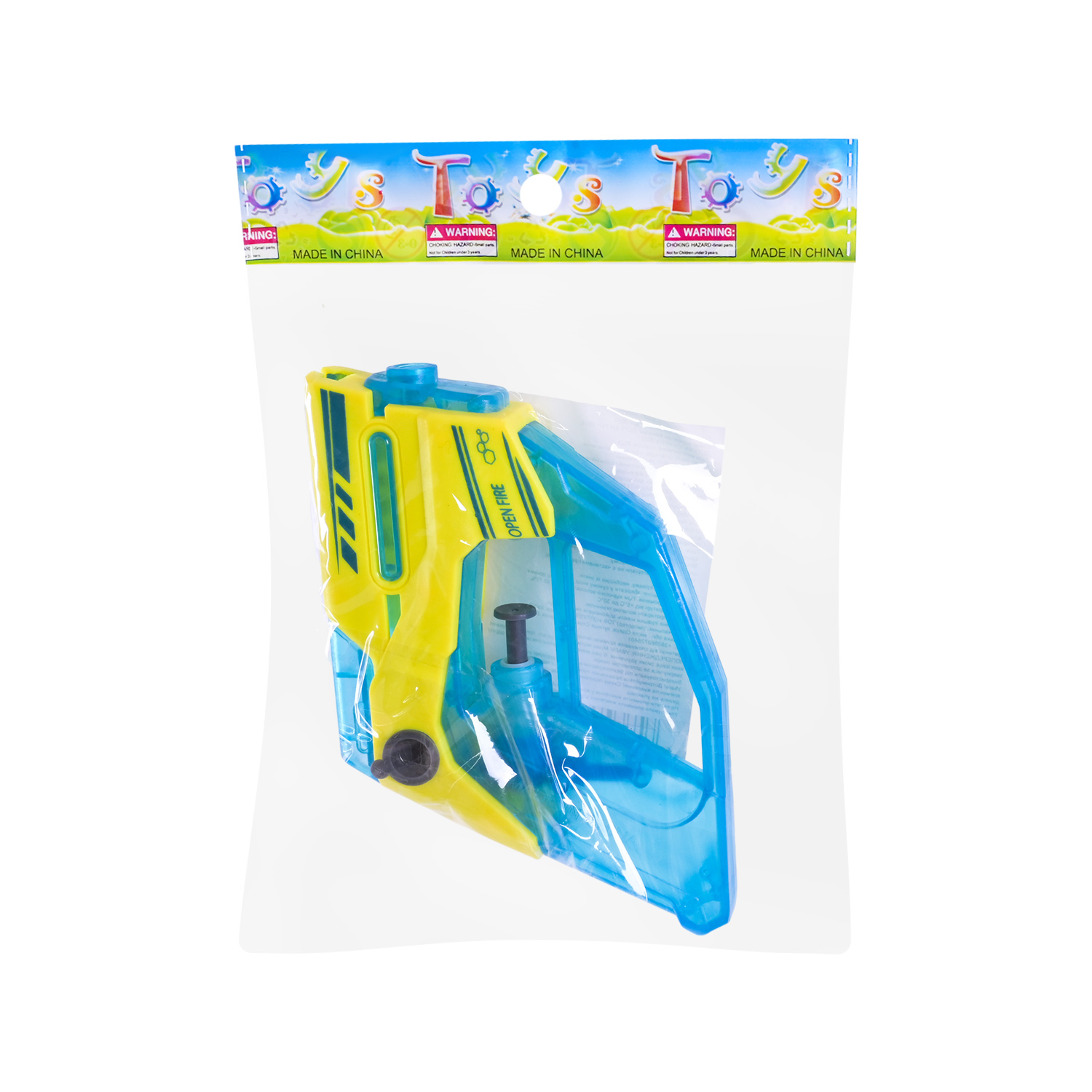 Водний пістолет арт. 0001 (360шт/2) 15 см 2 кольори, у пакеті 14*3*20 см