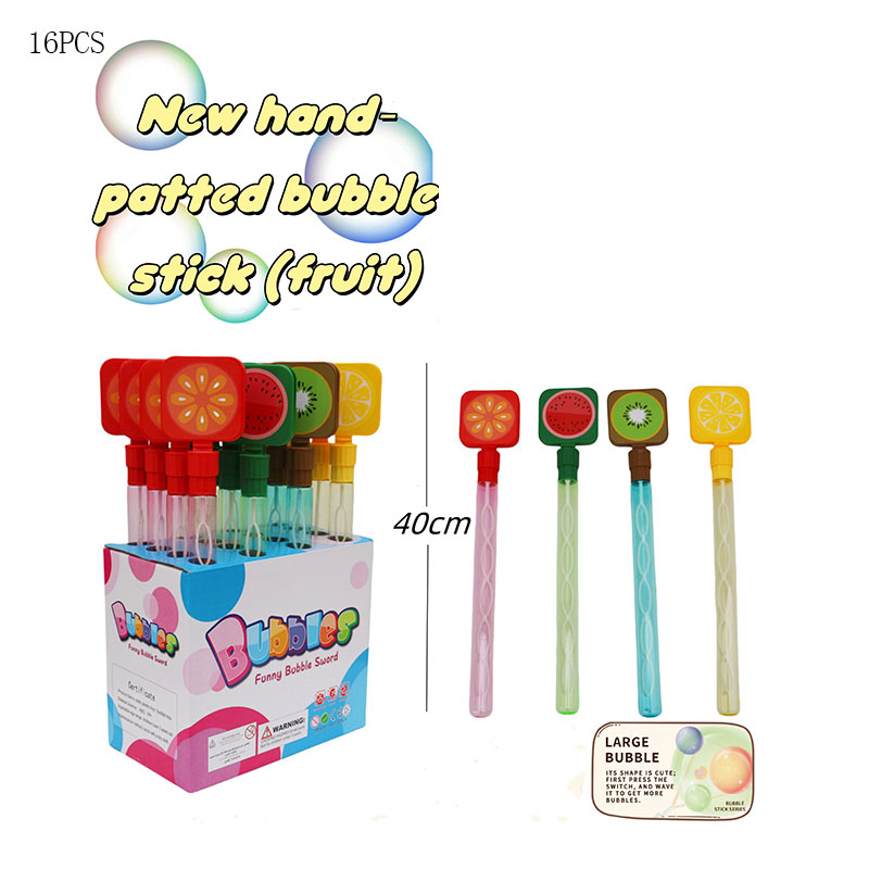 Мильні бульбашки арт. FF-35(04) (144шт/2)  фрукти, 40 см,16 шт у дісплеї