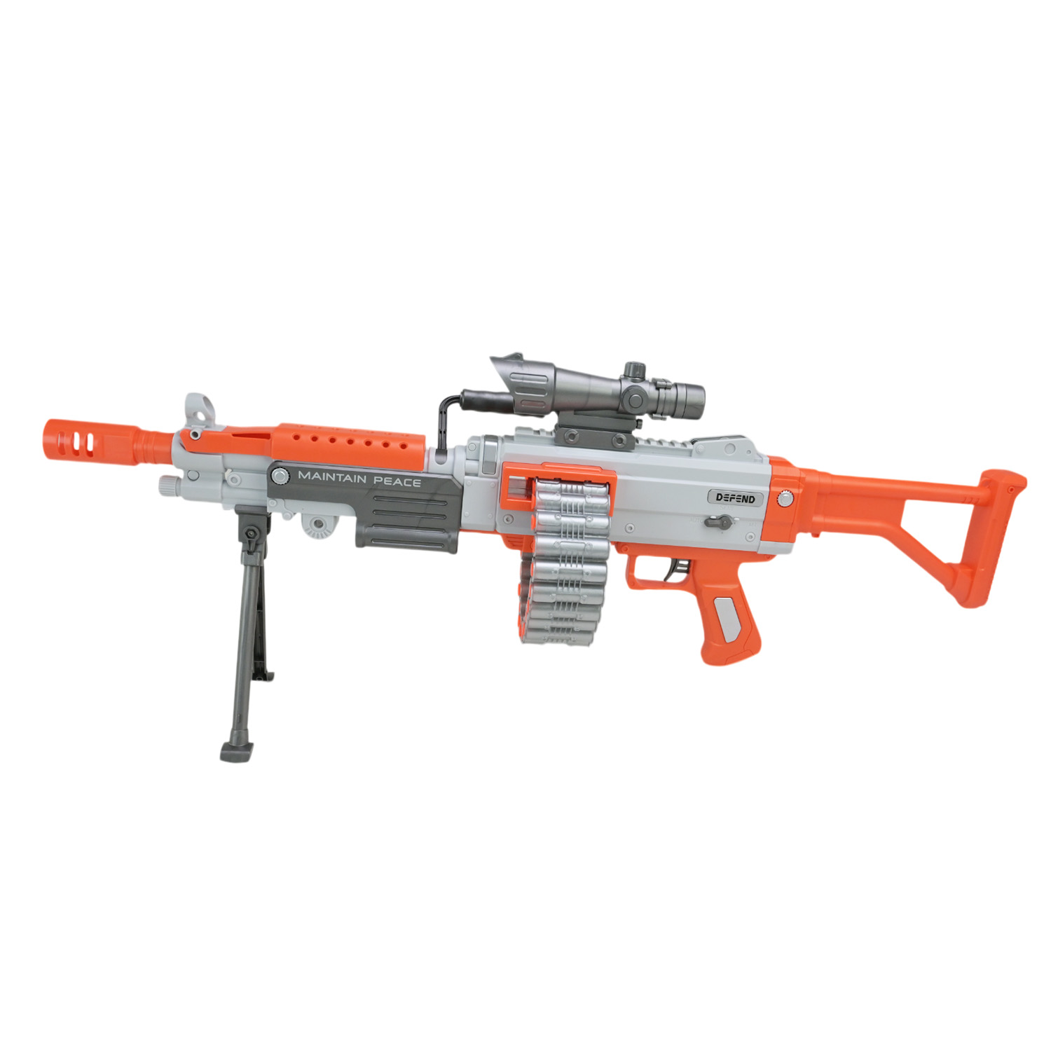 Автомат арт. WY2102A (8шт) акумулятор. стріляє поролоновими кулями, короб. 81*32*9см