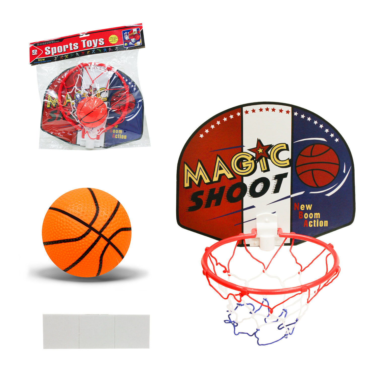 Баскетбольний набір арт. 316-2 (88шт/2) з м'ячиком пакет.28,5*23,5*8 см