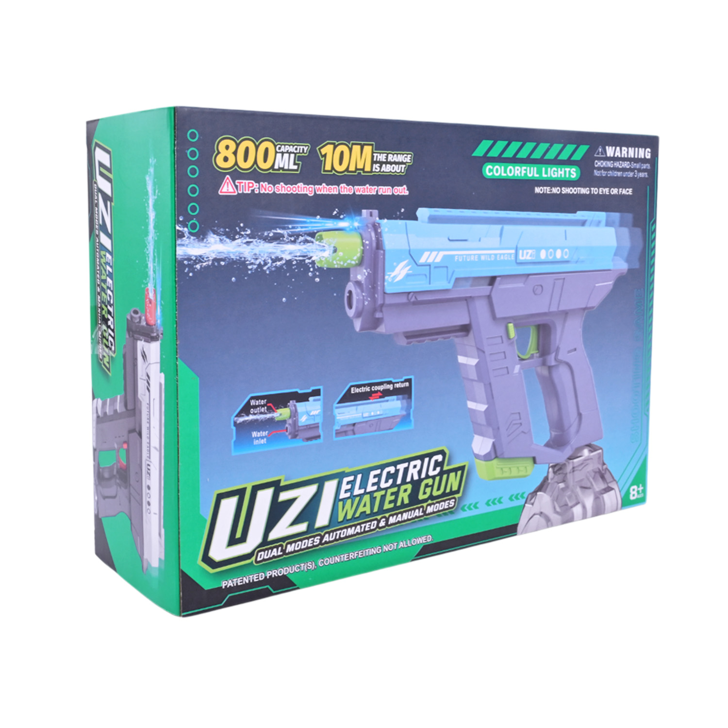 Водний пістолет арт. KB1323-1 (KB1323) (24шт) електричний на акум.батарейці,29 см в кор.