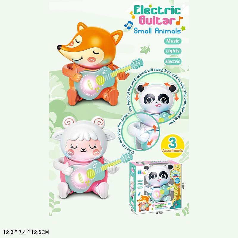 Тварина муз. арт. 0818-5-6-7 (90шт) 3 види мікс, звук, світло, короб.12,3*7,4*12,6см