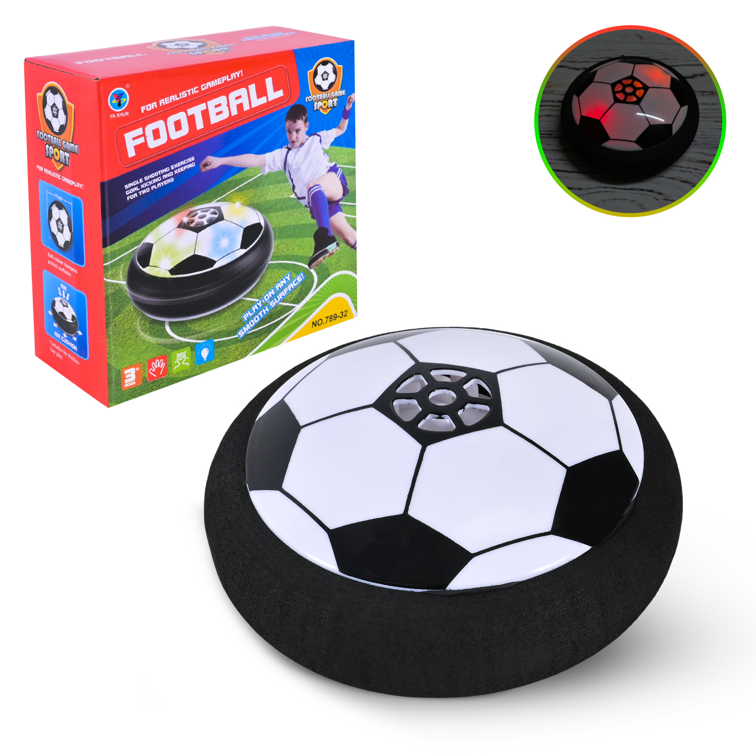 Гра аерофутбол 789-32 (252шт/2) світло, звук у коробці 11,6*11,6*5,6см