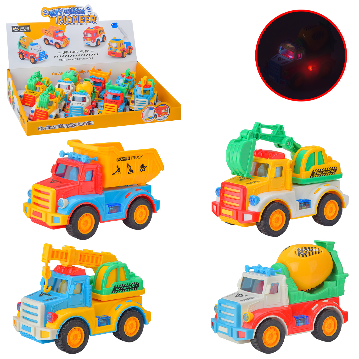 Машини набір арт. 731-3A (96шт) 12уп по 8шт батар., 4види,  дисп.бокс 44,5*30*30,8см/ціна за шт/