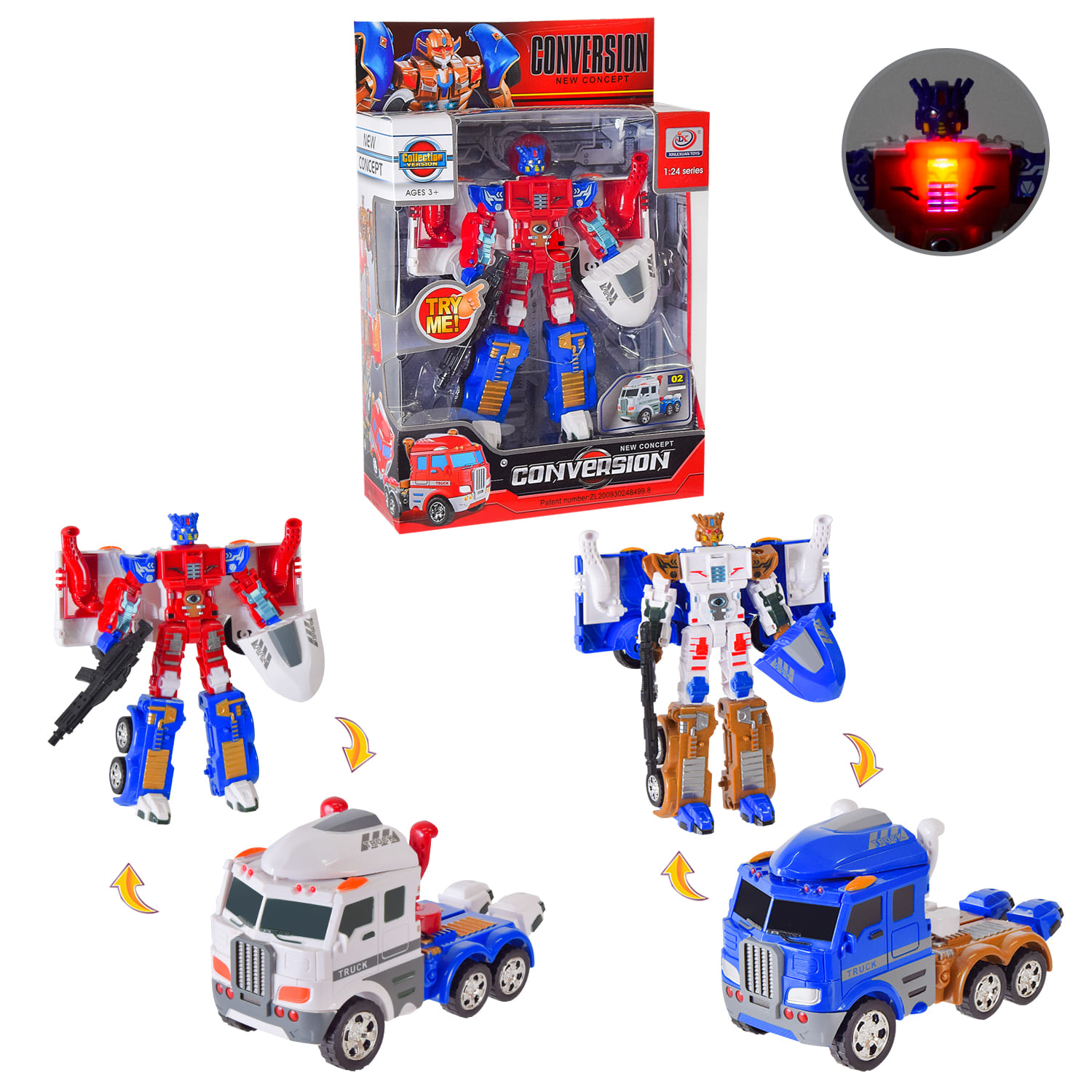 Трансформер арт. 899-8 (36шт/2) 2 види,короб 32*22*8,5см