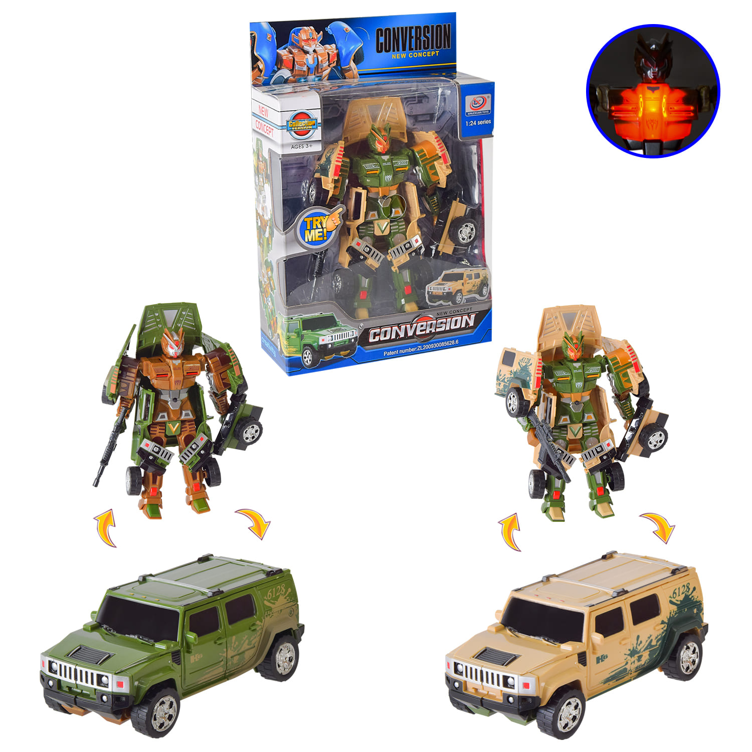 Трансформер арт.899-2 (36шт/2) 2 види,короб 32*22*8,5см