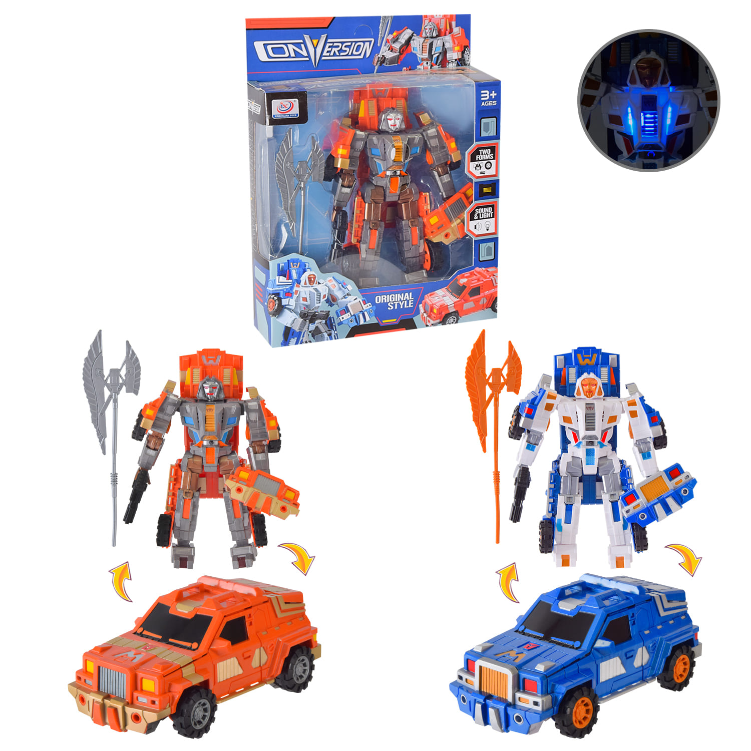 Трансформер арт. 238-1 (36шт/2) 2 види,короб 33*26*8см