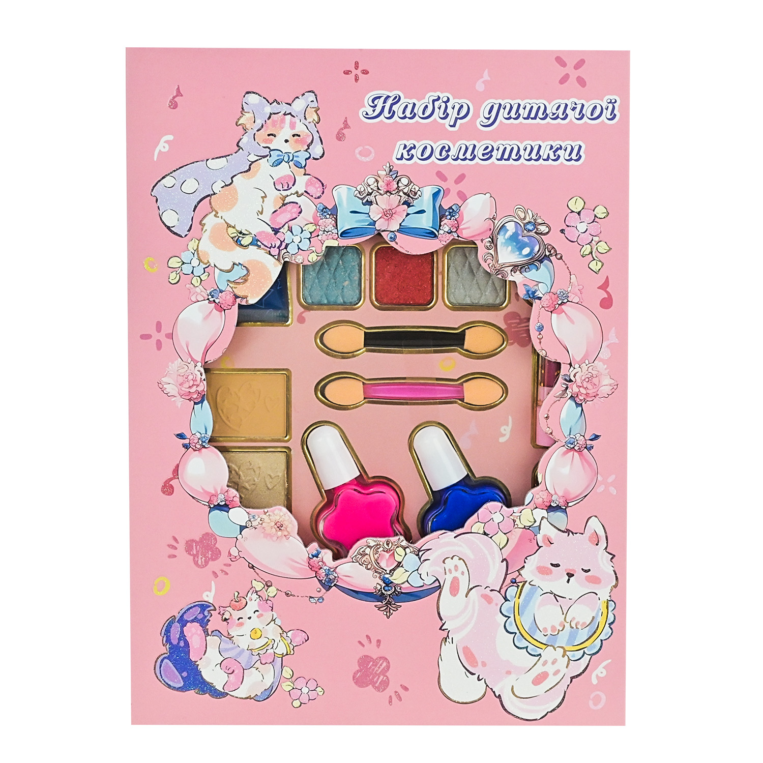 Косметика арт. VQ002 (96шт/8) лак, тііні для повік, помада короб. 17*2,3*22,9 см