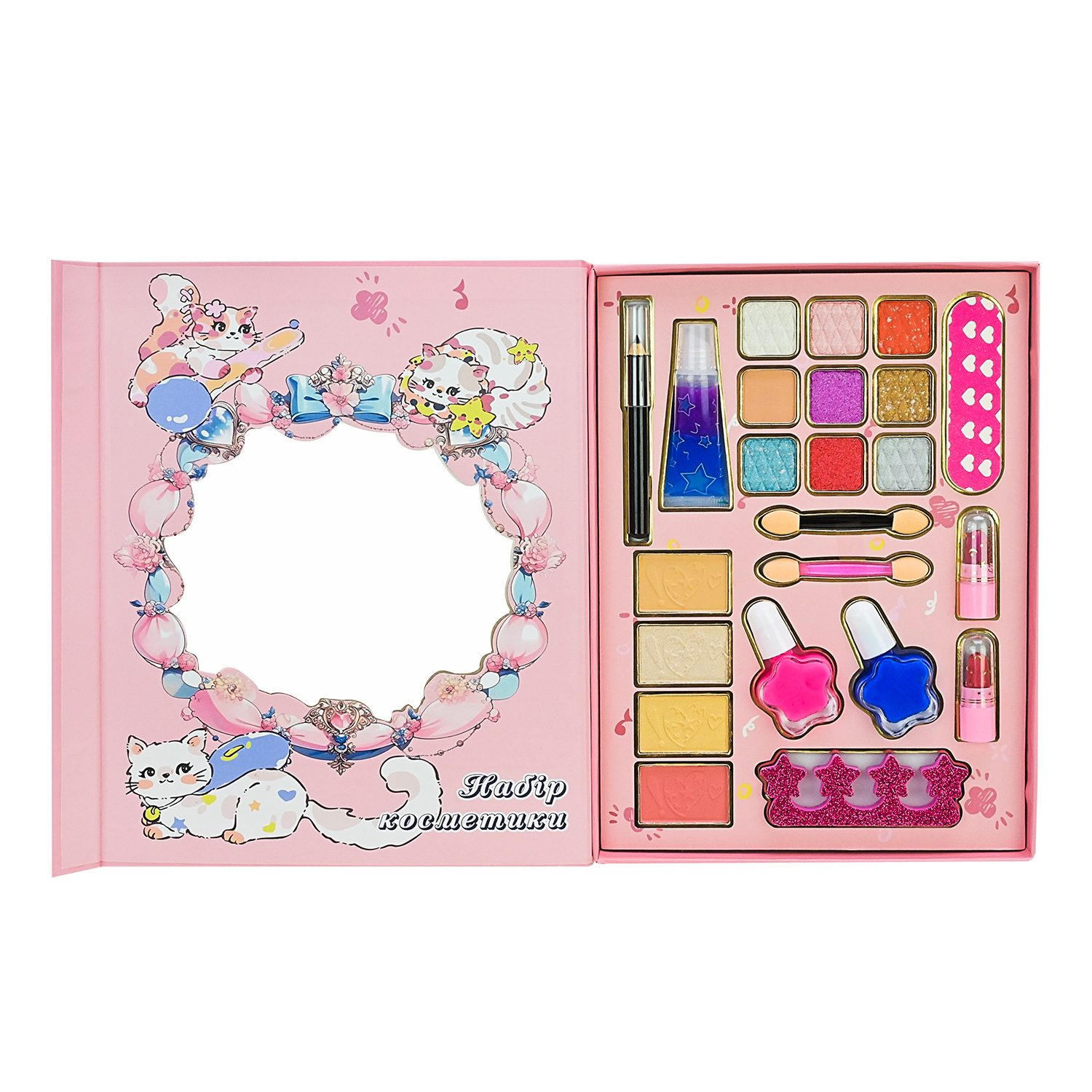 Косметика арт. VQ002 (96шт/8) лак, тііні для повік, помада короб. 17*2,3*22,9 см