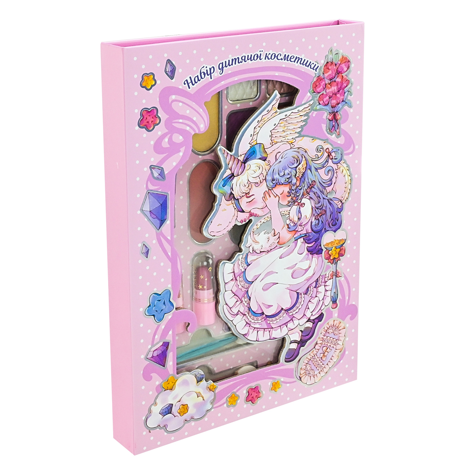 Косметика арт. VQ003 (96шт/8) лак, тііні для повік, помада короб. 16*2,3*22,2 см